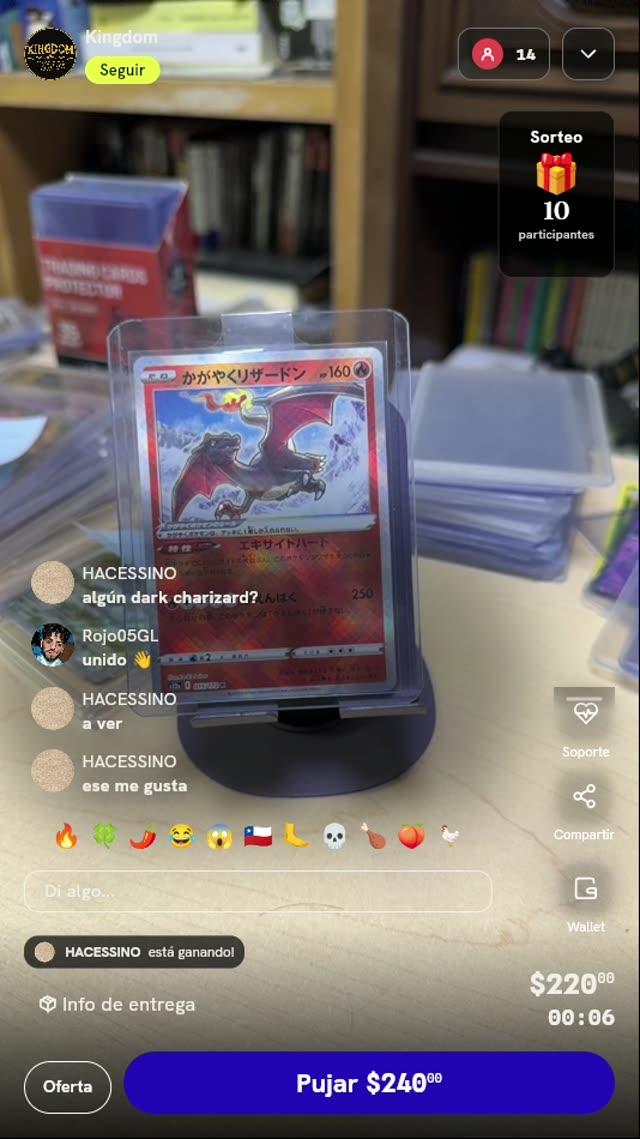 Carta Pokémon Radiant Charizard Japonesa