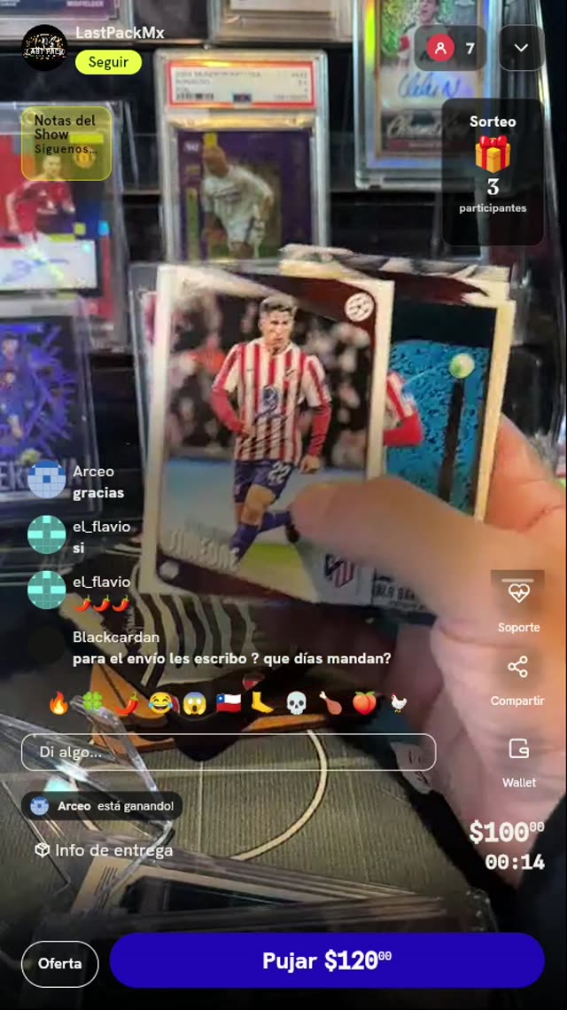 Lote de Cartas Atlético de Madrid