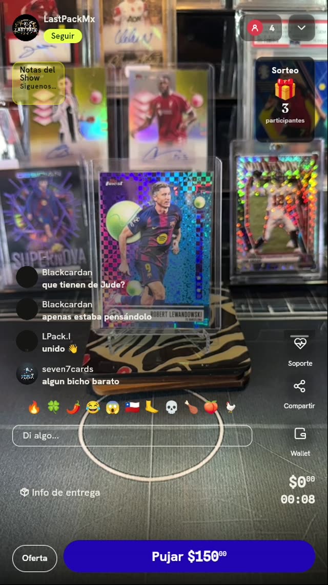 Carta Robert Lewandowski Topps Finest