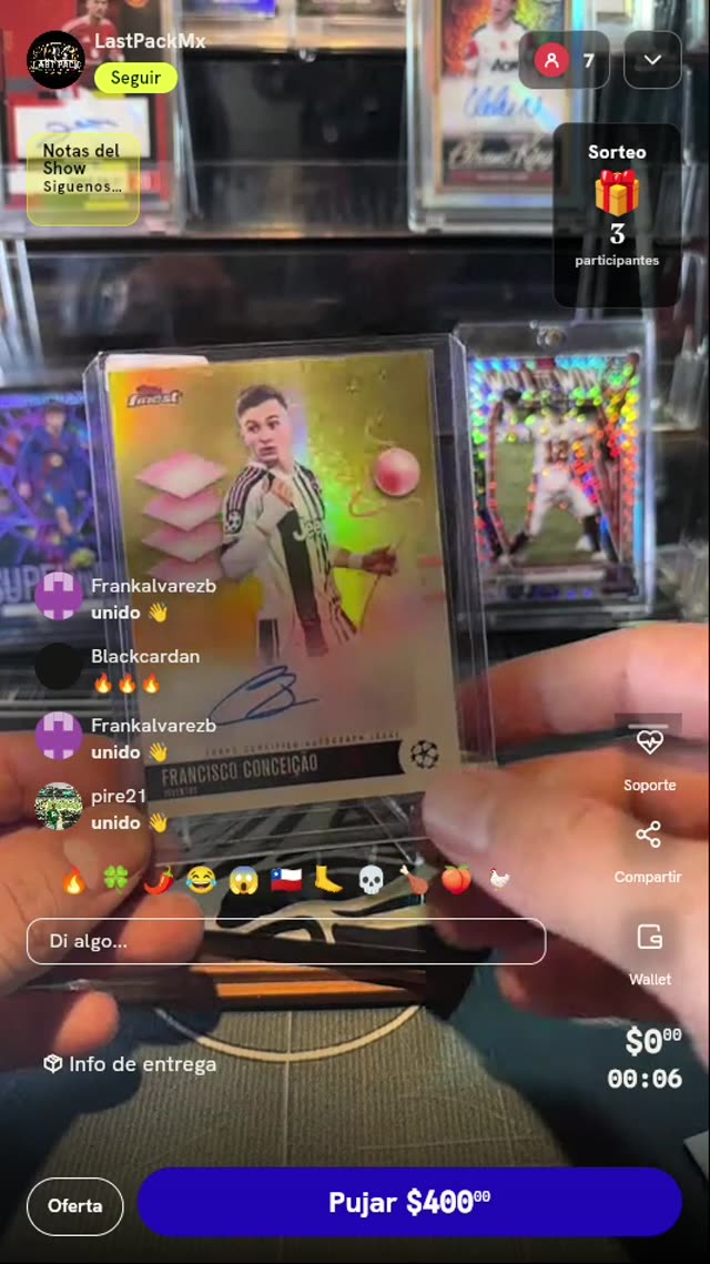 Carta Topps Finest Francisco Conceição