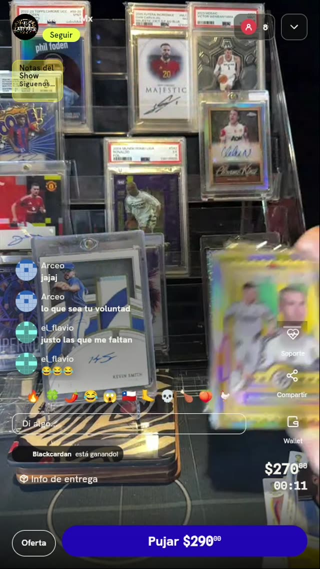 Lote Cartas Finest y Patch Auto