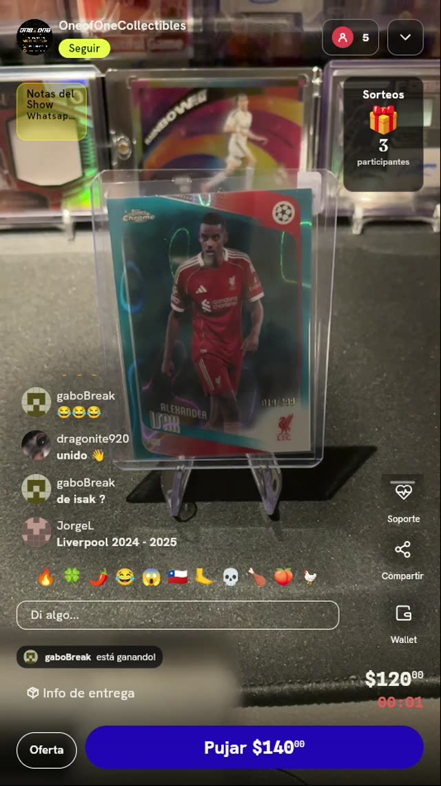 Carta Topps Chrome Trent Alexander-Arnold /299