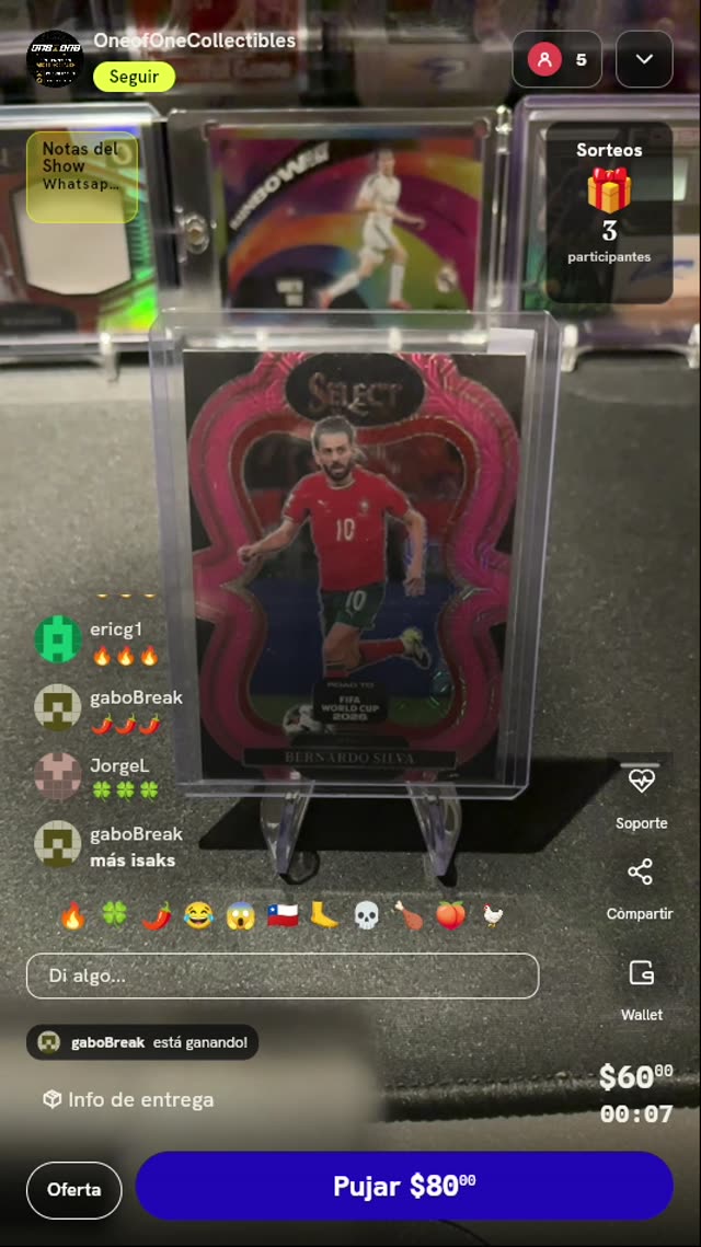 Carta Bernardo Silva Panini Select Pink /399
