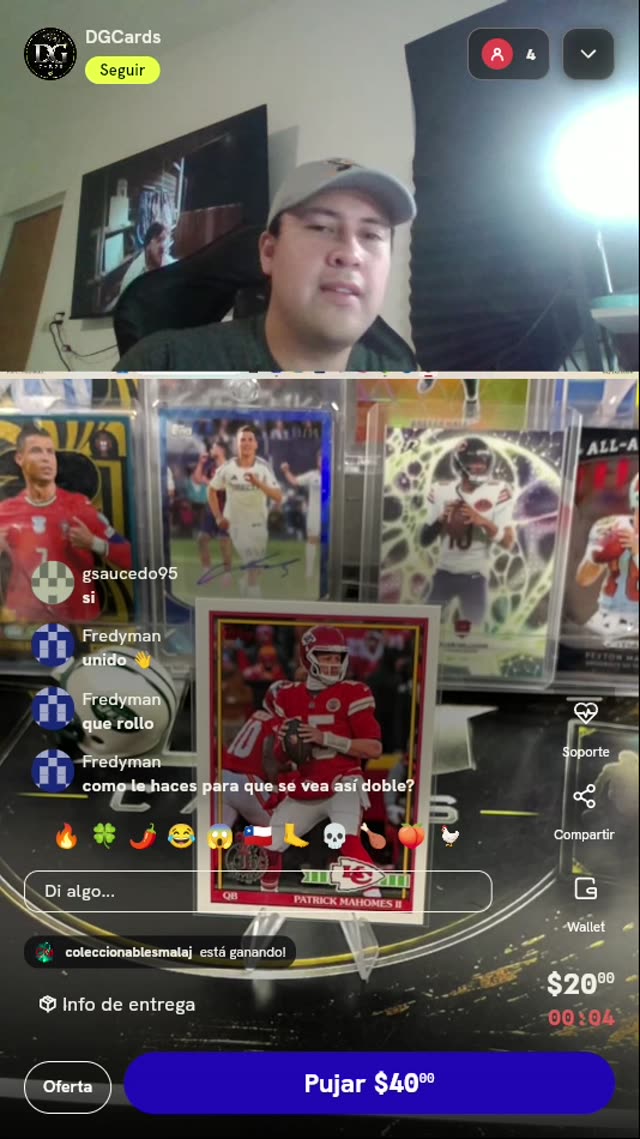 Tarjeta Donruss Patrick Mahomes II 2019