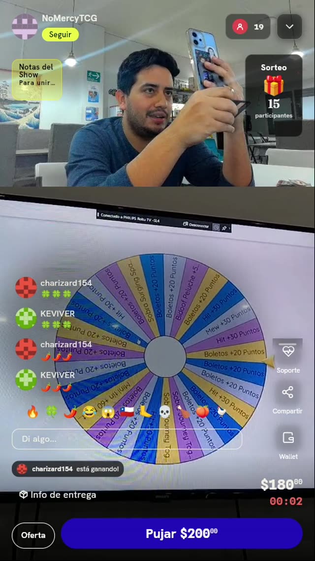 Giro en ruleta de premios Pokémon