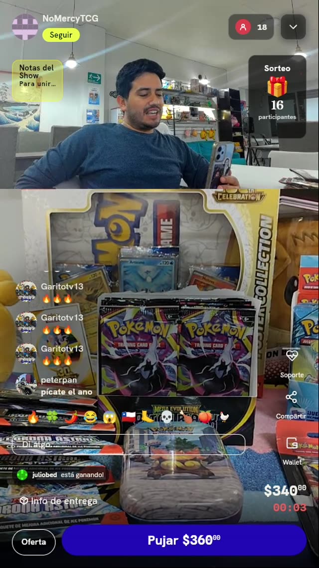 3 sobres de Pokémon TCG
