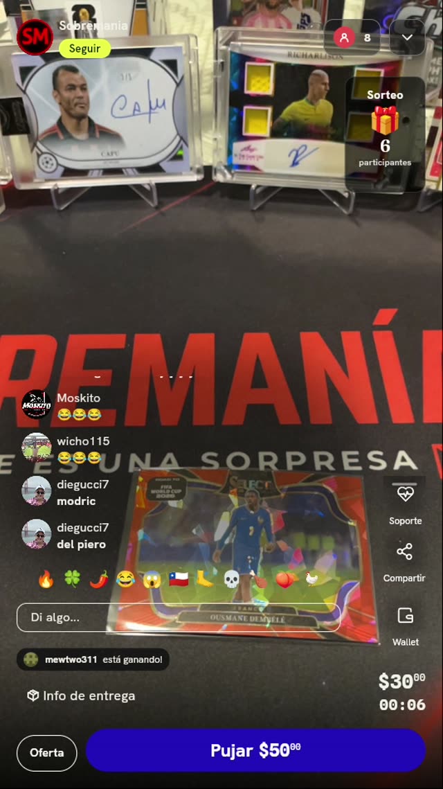 Carta Panini Select Ousmane Dembélé 2022