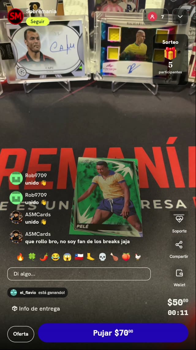 Carta Leaf Soccer Pelé Verde