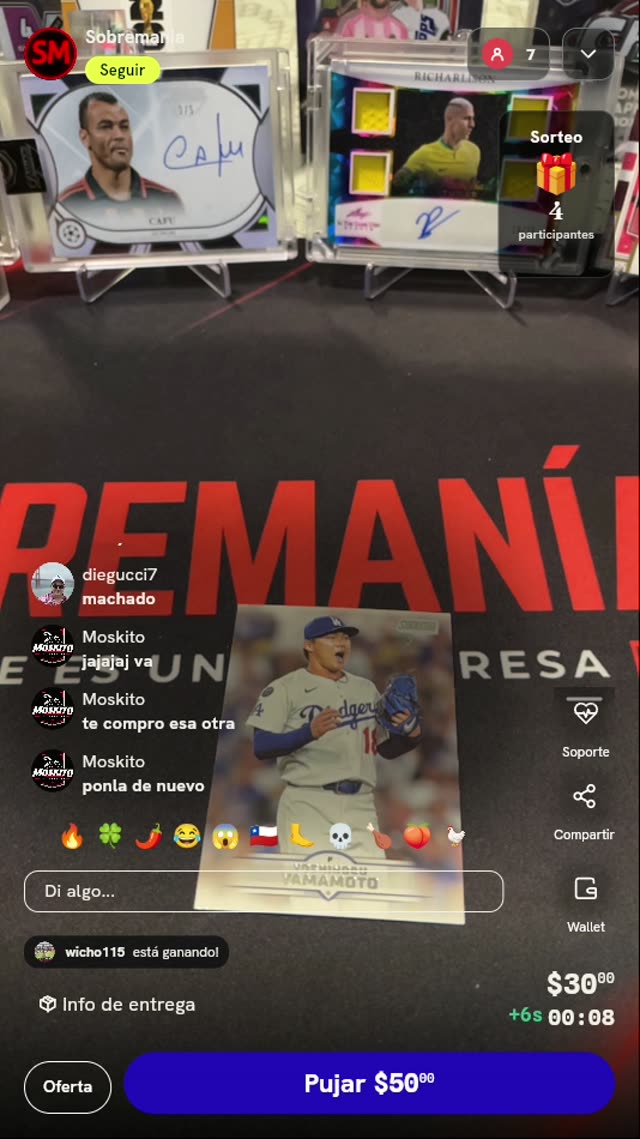 Carta Topps Stadium Club Yoshinobu Yamamoto