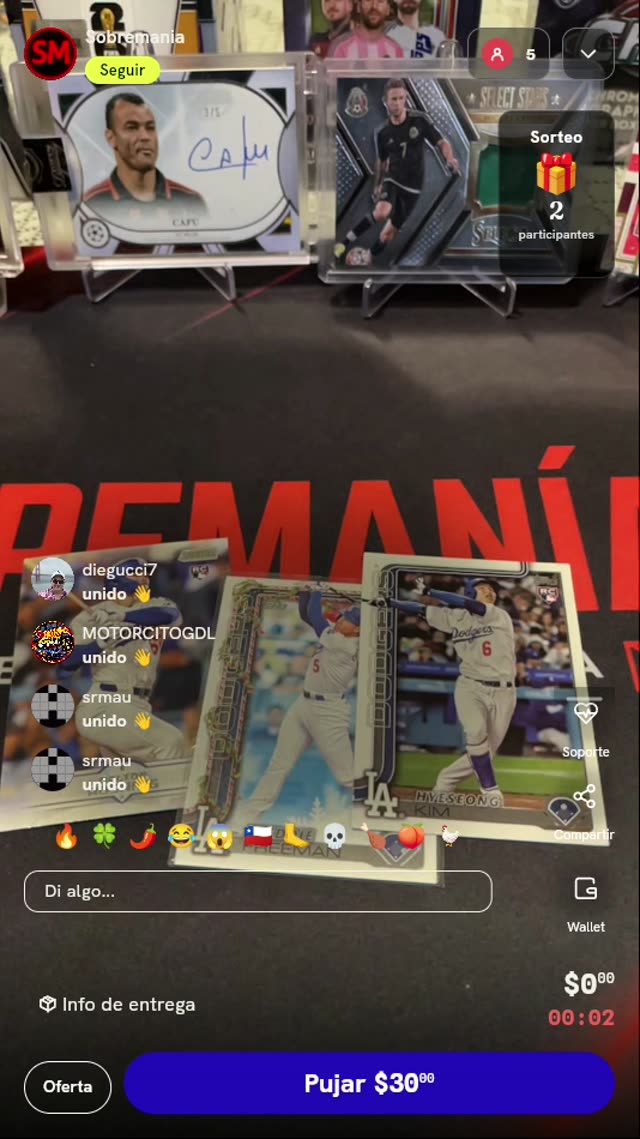 Lote de Cartas Topps Dodgers MLB