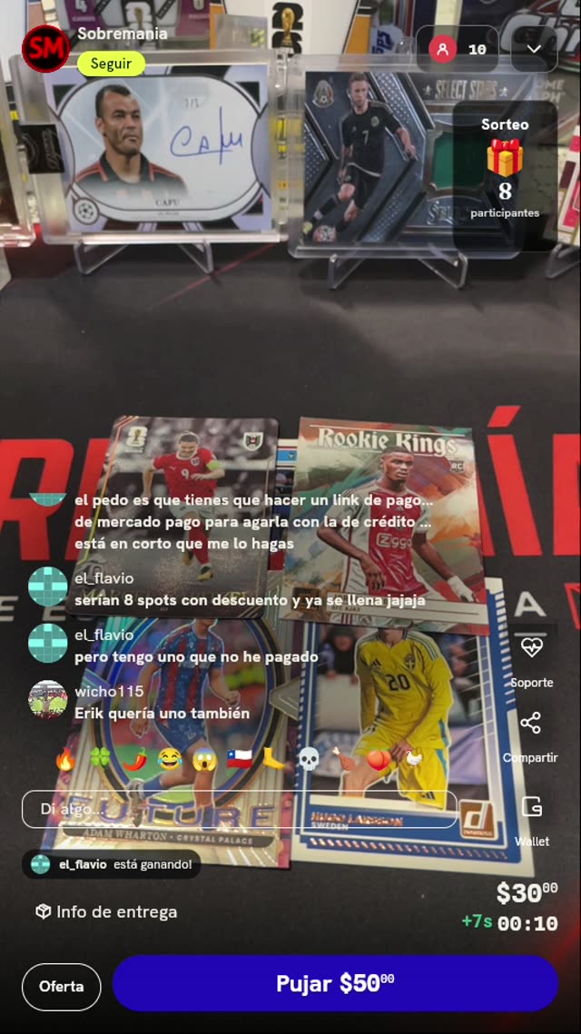 Lote de tarjetas coleccionables de fútbol