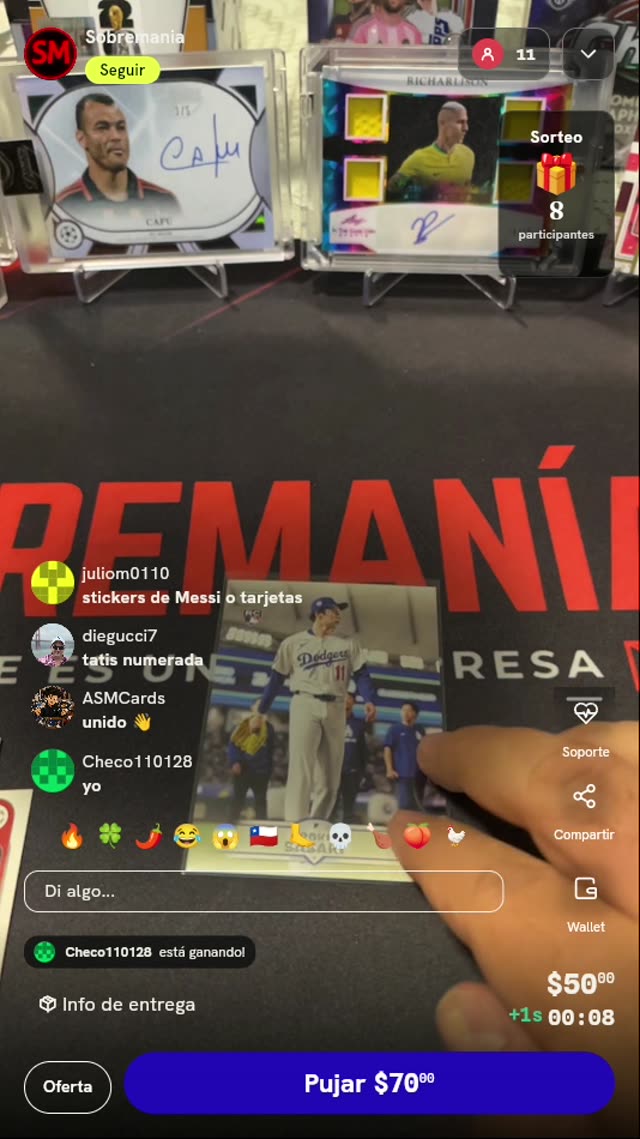 Tarjeta Rookie Card Roki Sasaki Dodgers