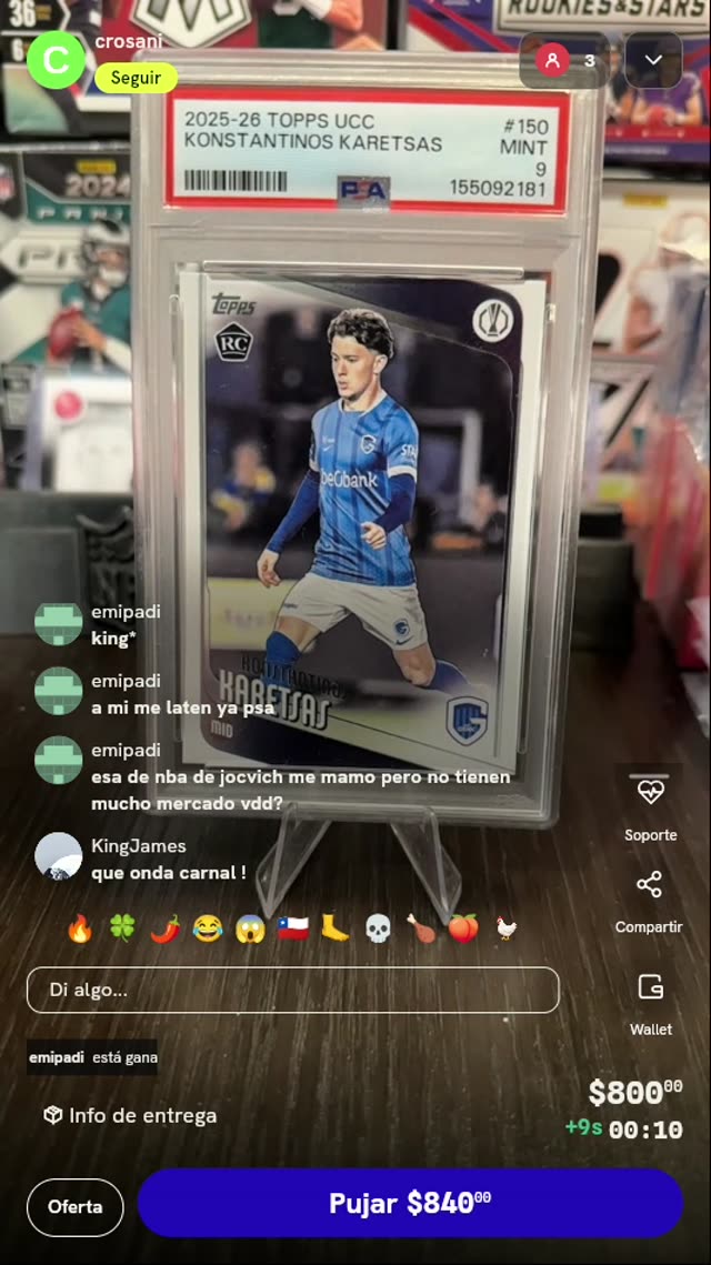 Carta Konstantinos Karetsas PSA 9
