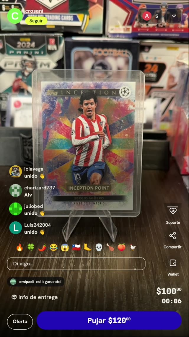 Carta Sergio Agüero Topps Inception