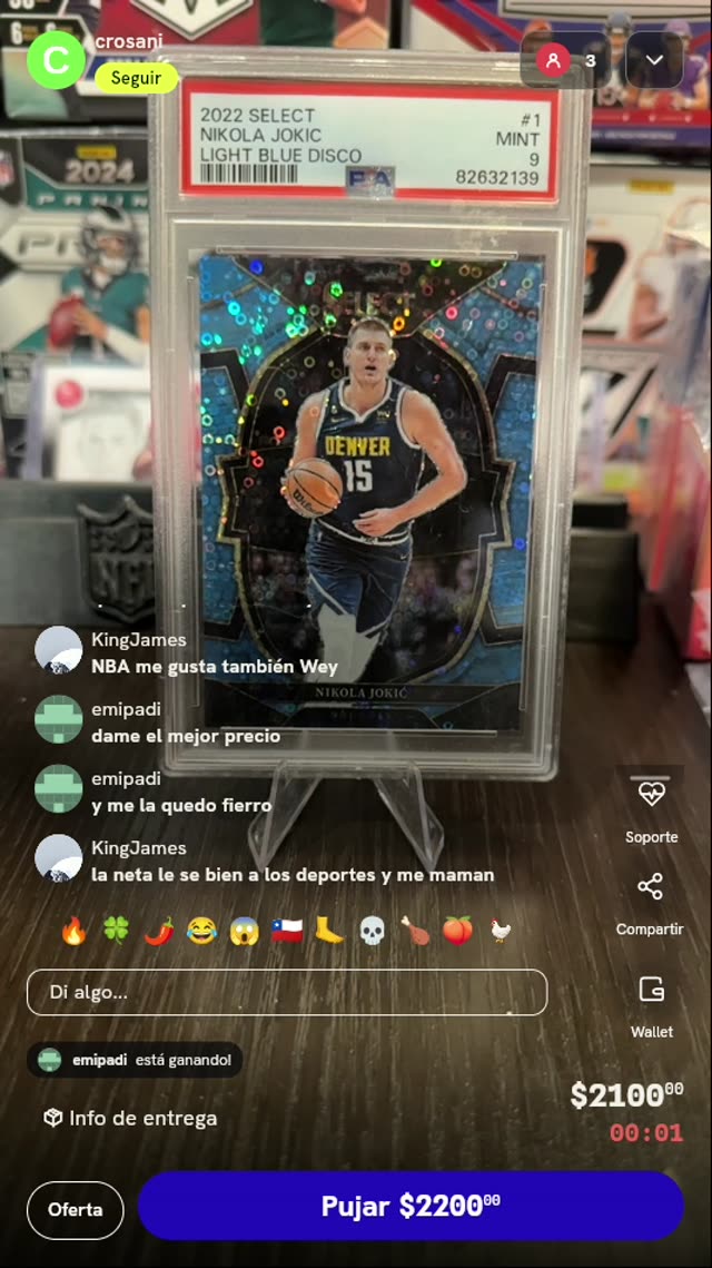 Carta Panini Select Nikola Jokić PSA 9