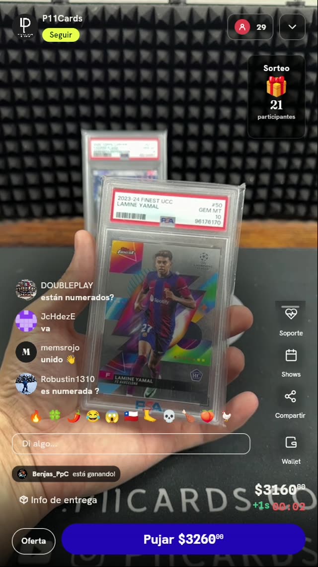 Carta Lamine Yamal Topps Finest PSA 10