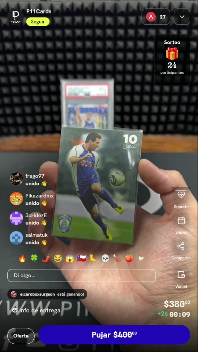 Tarjeta Bimbo Cards Lionel Messi