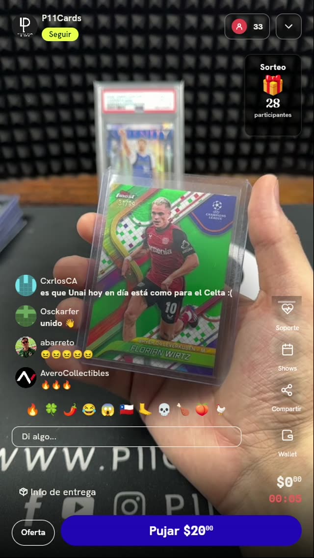 Florian Wirtz Topps Finest Green /99