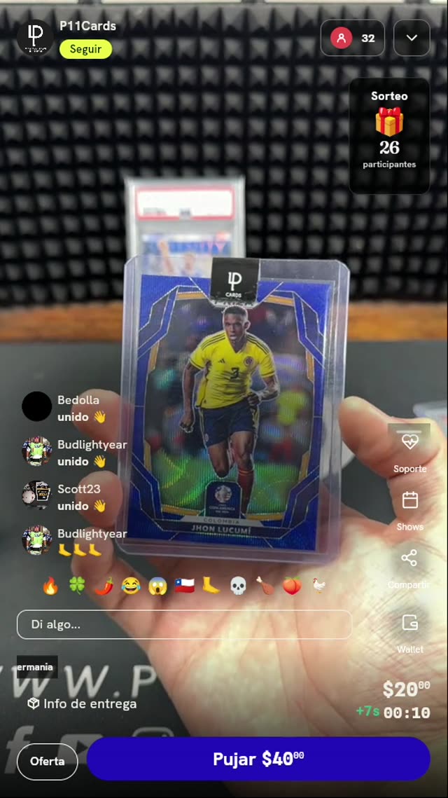 Tarjeta Jhon Lucumí Copa América /199