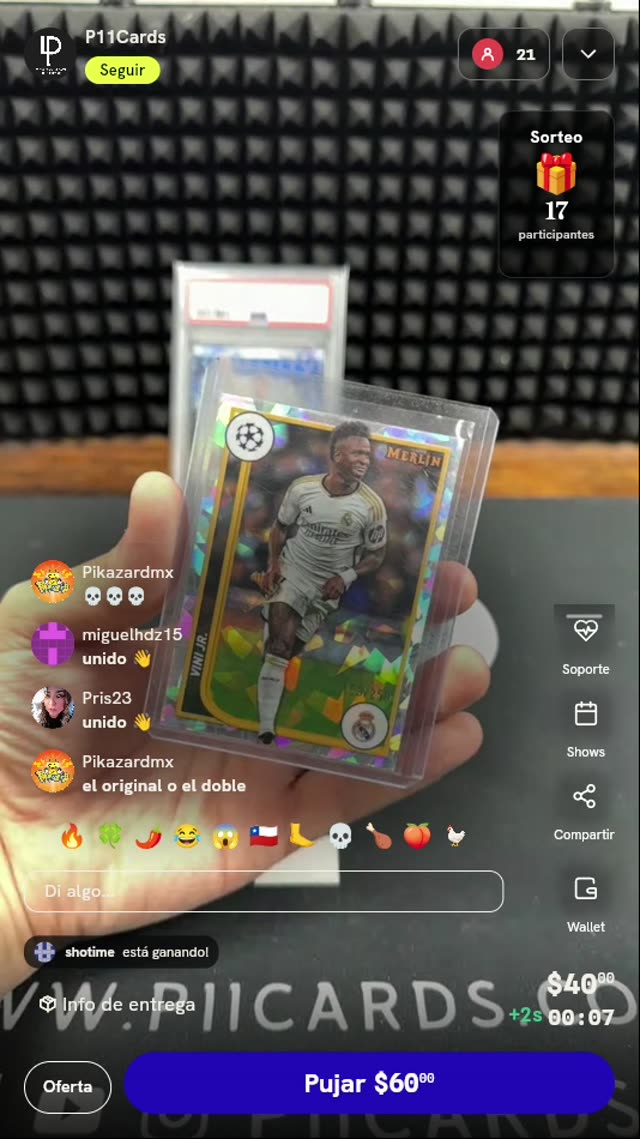 Carta Vinícius Jr. Topps Merlin /250