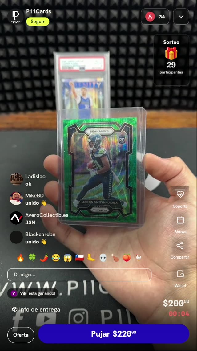 Carta Jaxon Smith-Njigba Panini Prizm RC