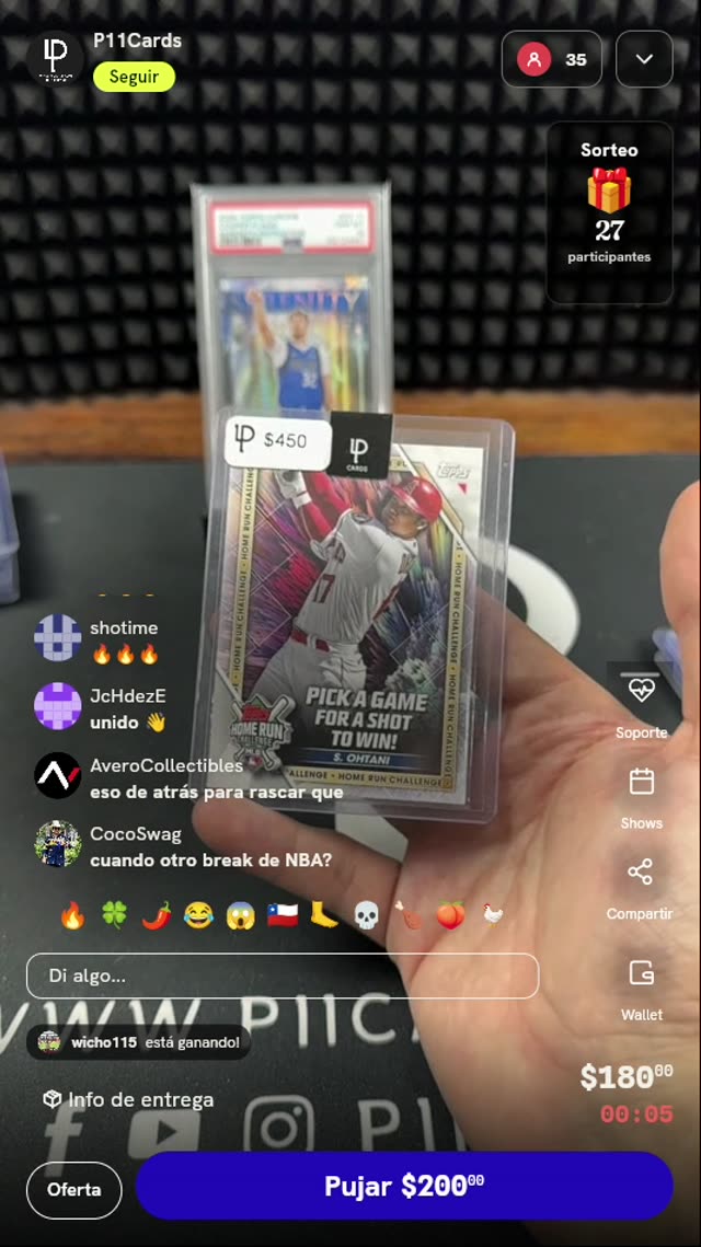Carta Shohei Ohtani Home Run Challenge 2024
