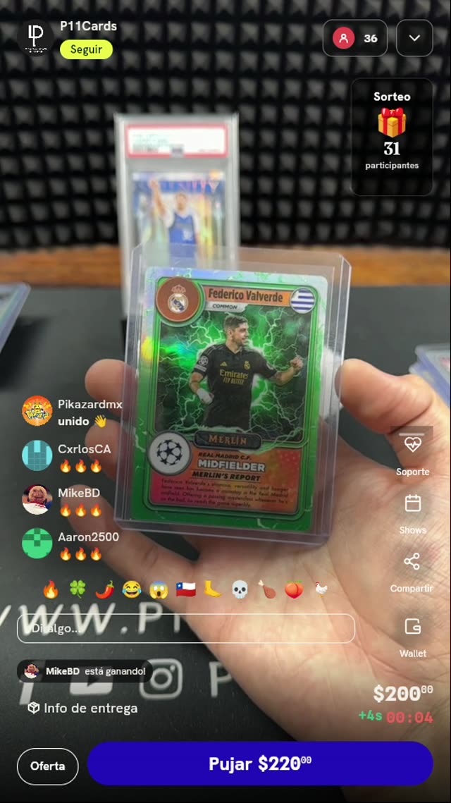Carta Topps Merlin Federico Valverde