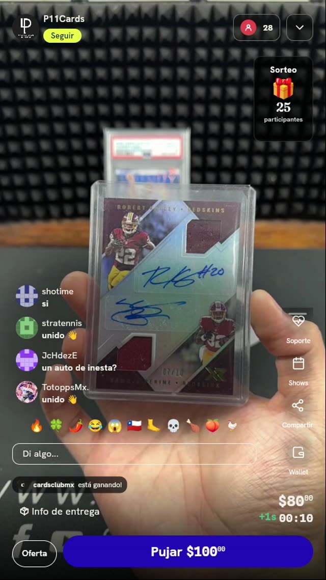 Carta Panini XR Dual Autograph 2017