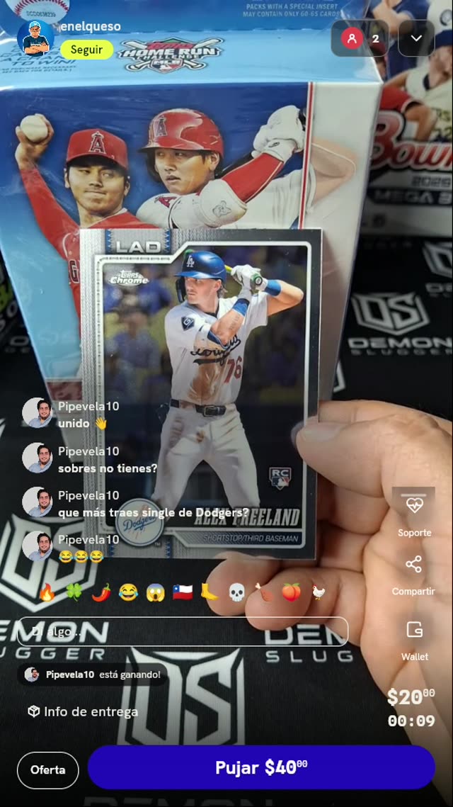 Carta Alex Freeland Topps Chrome