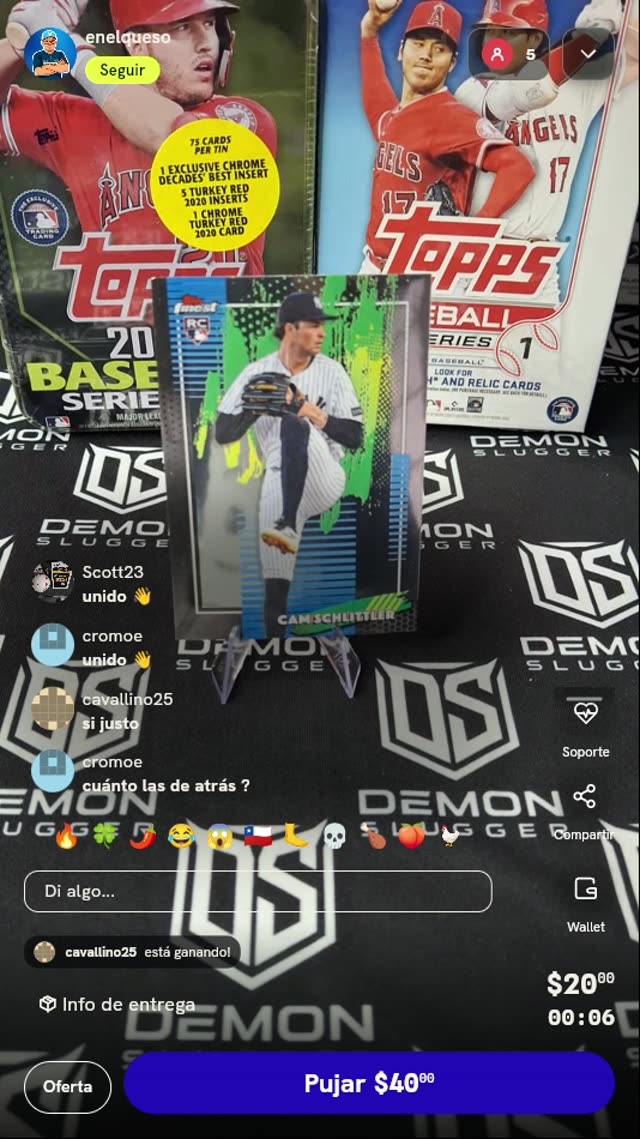 Carta Topps Finest Cam Schlittler RC