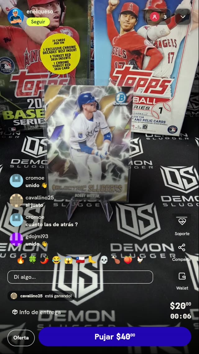 Bobby Witt Jr. Bowman Electric Sluggers