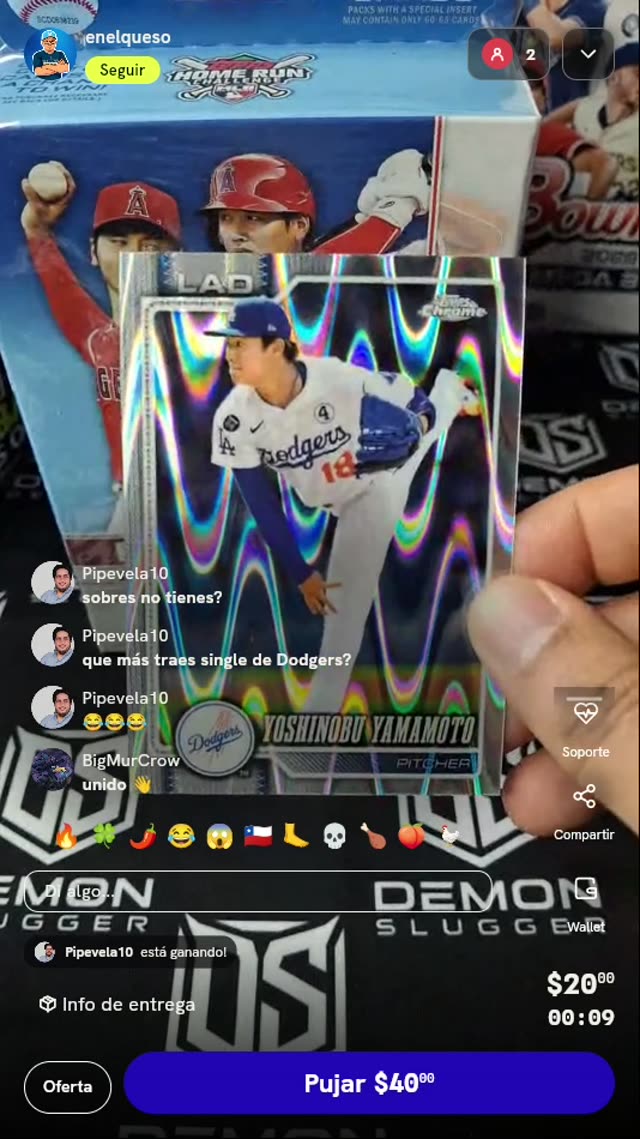Carta Topps Chrome Yoshinobu Yamamoto