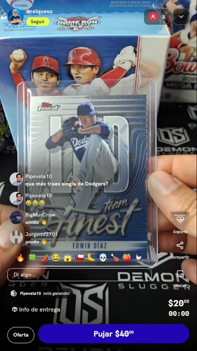 Carta Topps Finest Edwin Díaz 2026