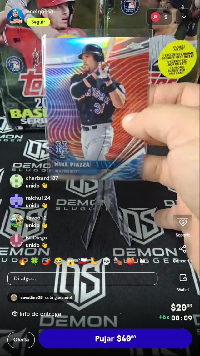 Carta Topps Chrome Mike Piazza Rivals