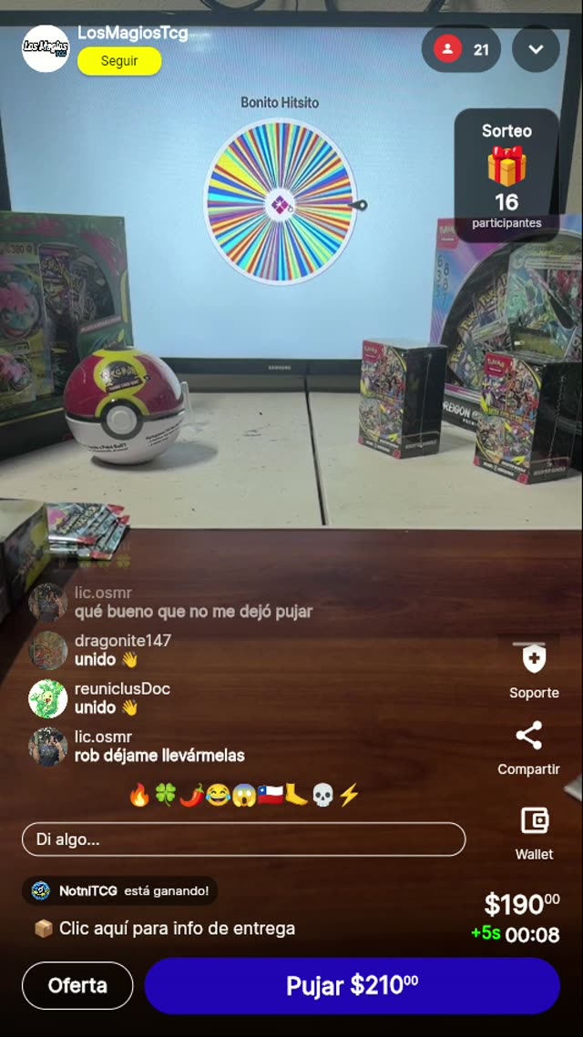 Caja Pokémon Regon subastada