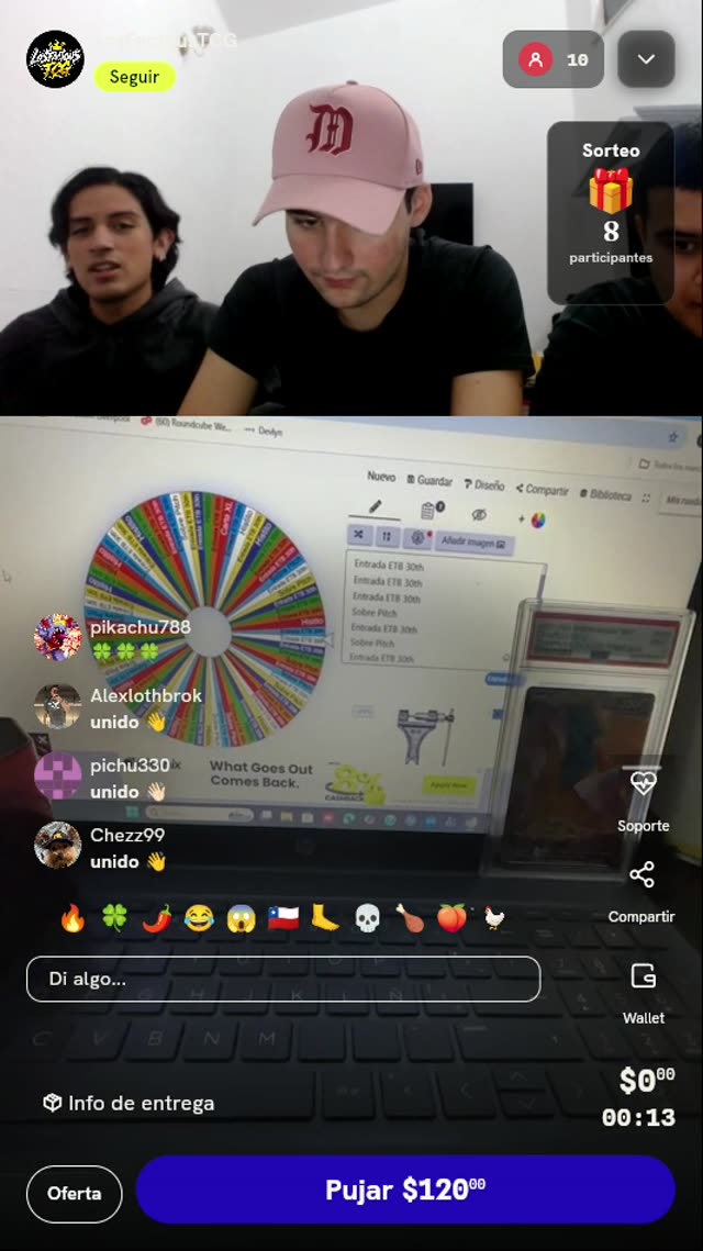 Boleto para ruleta de premios TCG