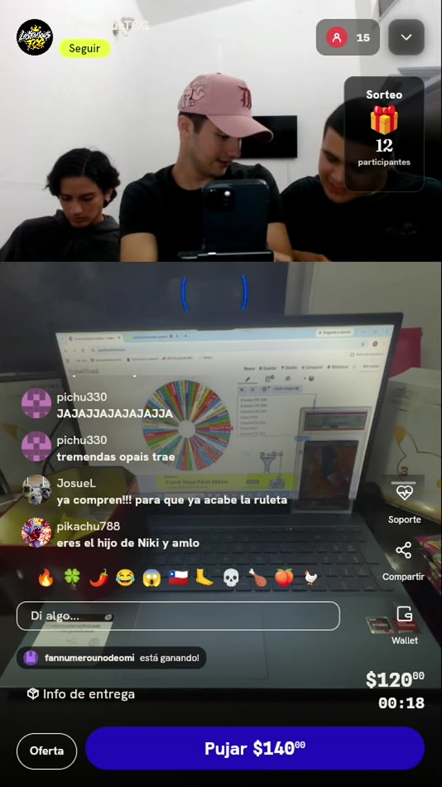 Entrada para ruleta Pokémon TCG