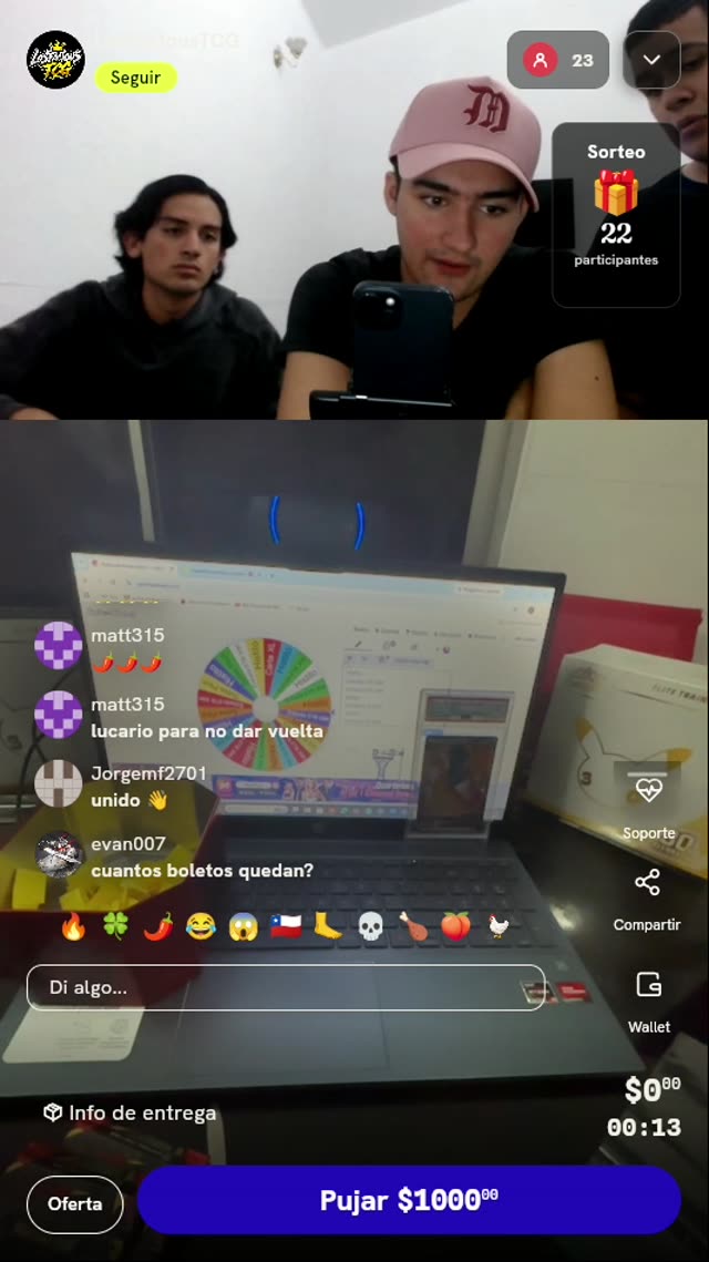 Tiro de ruleta Pokémon TCG