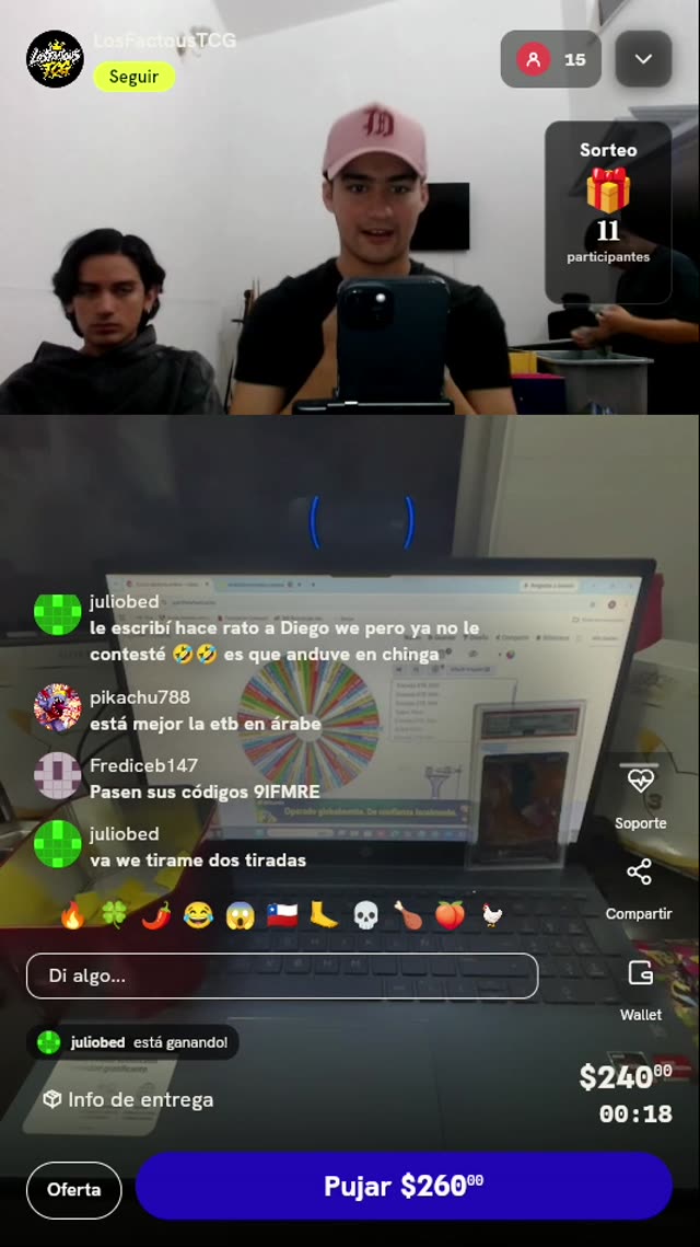 Tirada en ruleta Pokémon TCG