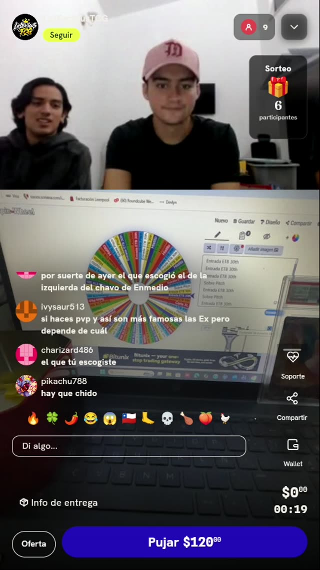 Giro de ruleta de premios TCG