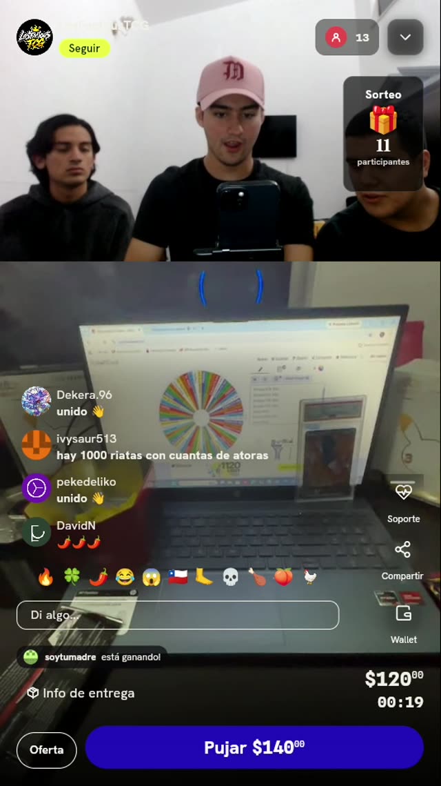 Entrada a ruleta Pokémon TCG
