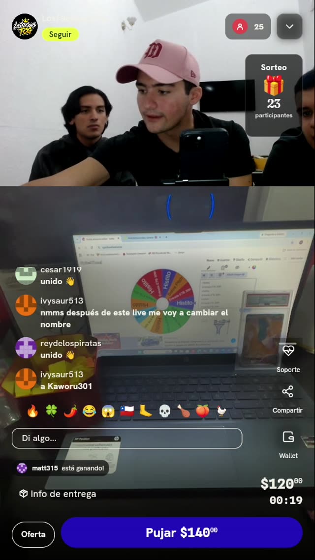 Giro en ruleta de premios TCG