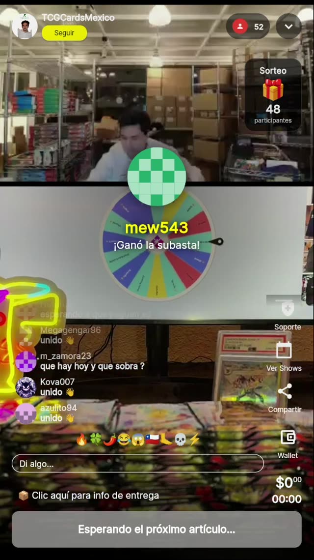 Carta Pokémon al azar de subasta