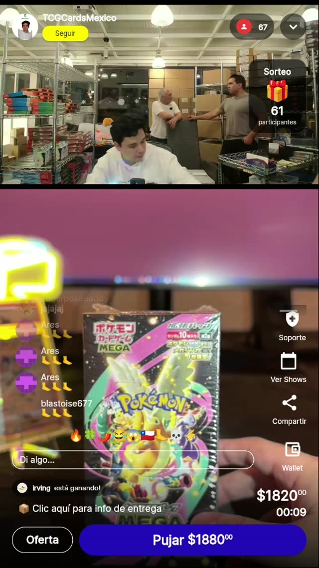 Pokémon TCG Mega Box sellado