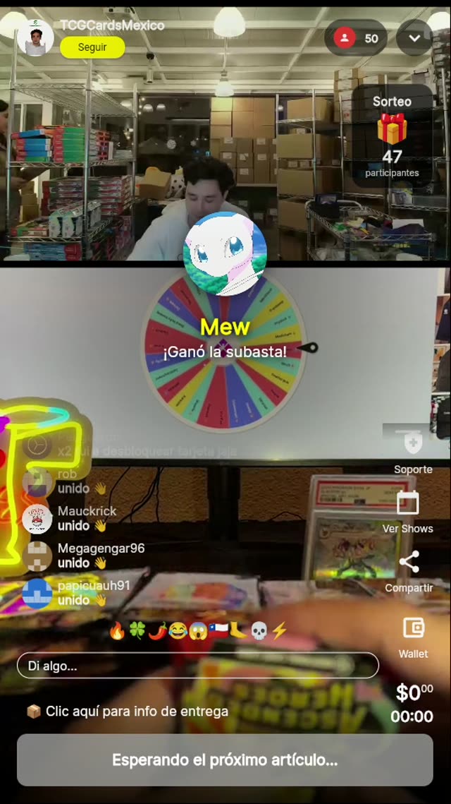 Pokémon Mew: Subasta en vivo