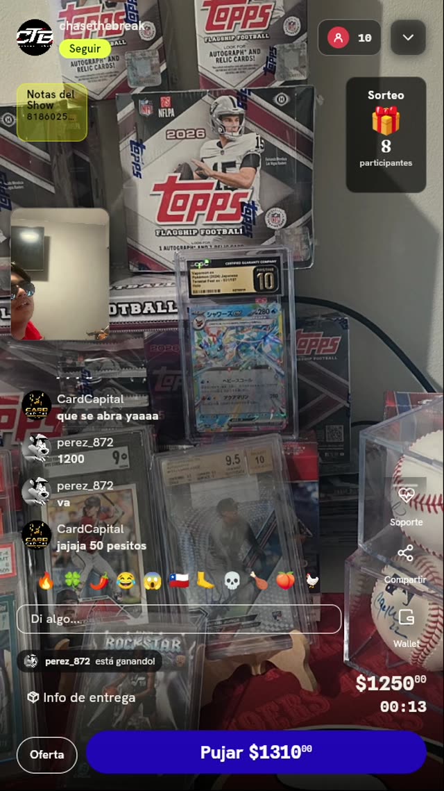 Carta Vaporeon ex CGC Pristine 10