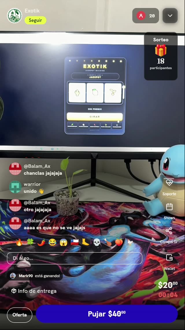 Tres giros en Jackpot Exotik
