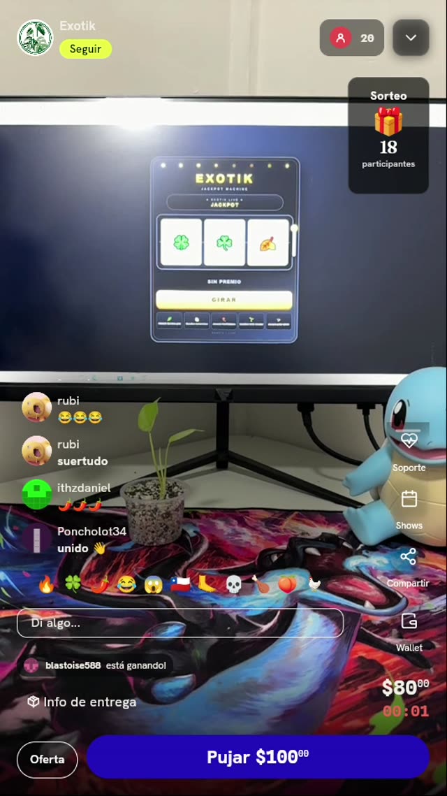 Giro en Jackpot de Plantas Exóticas