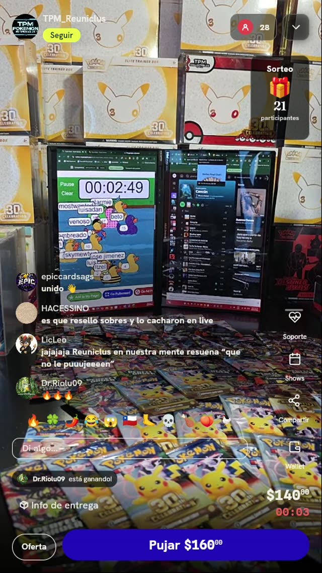 Sobre de cartas Pokémon TCG