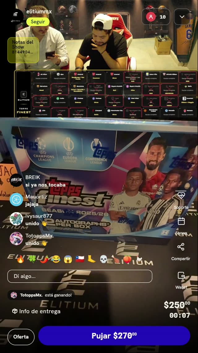 Lugar en Break Topps Finest UEFA 2024/25